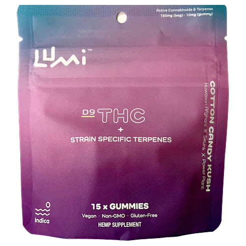 Lumi Labs Strain Specific Delta 9 THC Gummies 15ct - 150mg (5mg CBD+5mg THC/gummy)