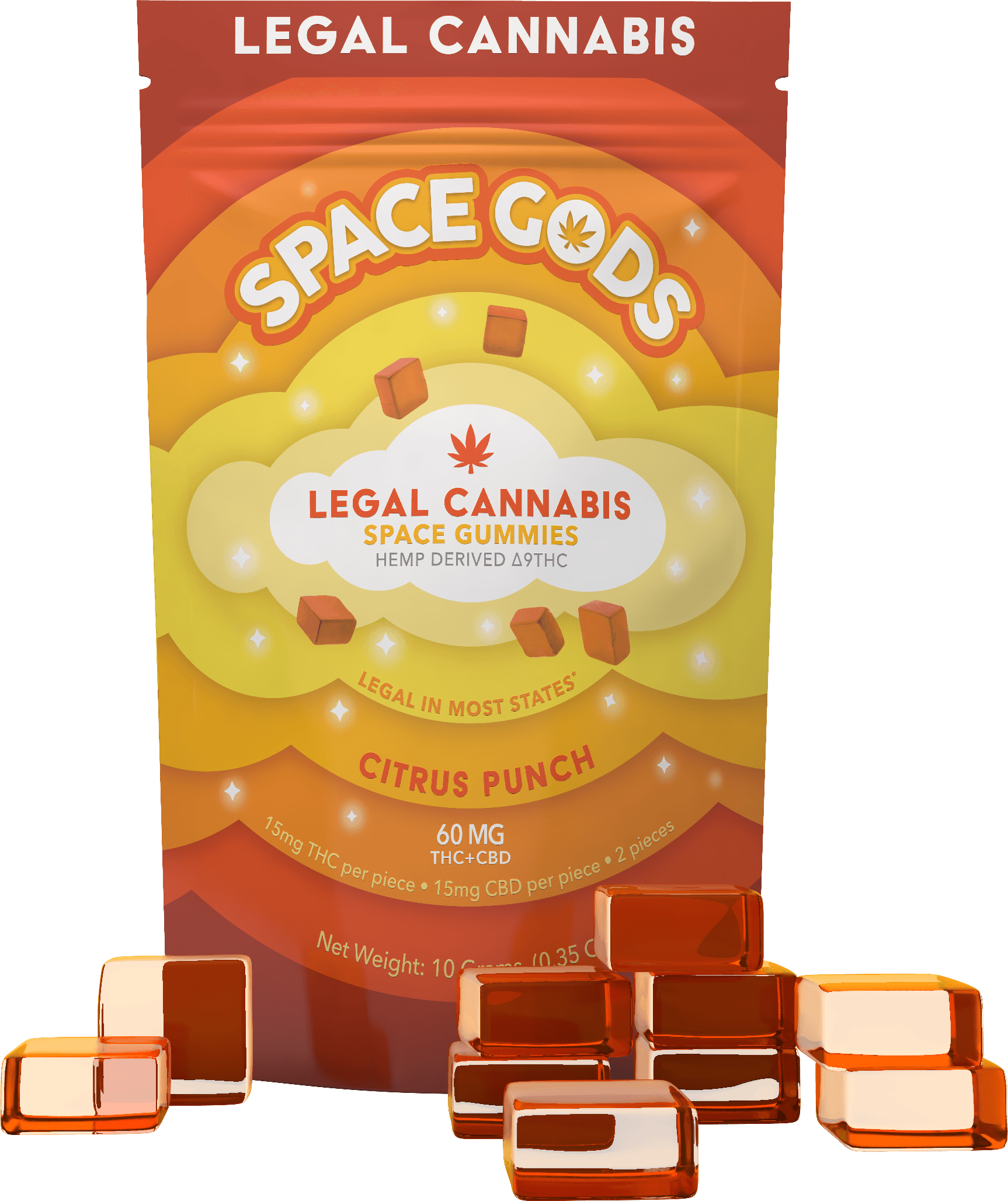 Space Gummies by Space Gods 300mg THC+CBD