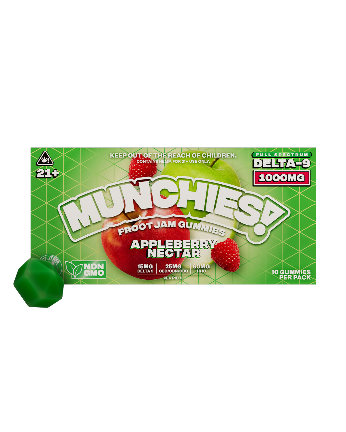 Delta Munchies Froot Jam 1000mg Delta 9 Gummies