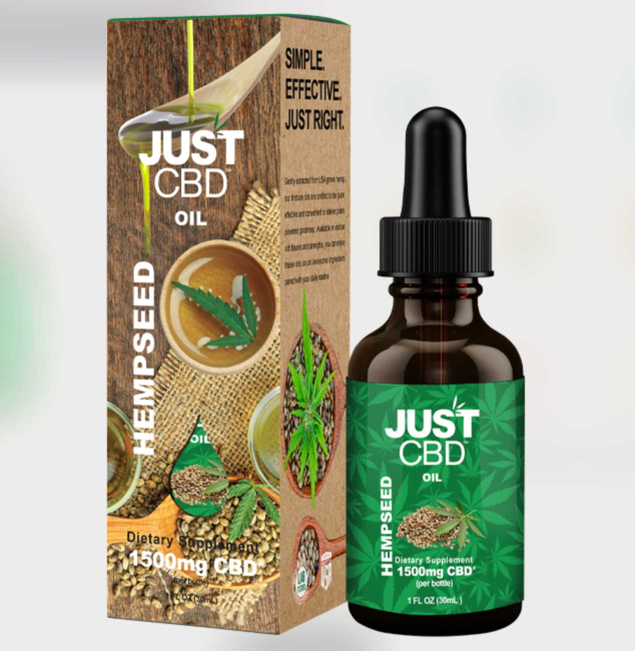 Just CBD Oil Tincture Hemp Seed | Oil Tincture | Formulated Wellness