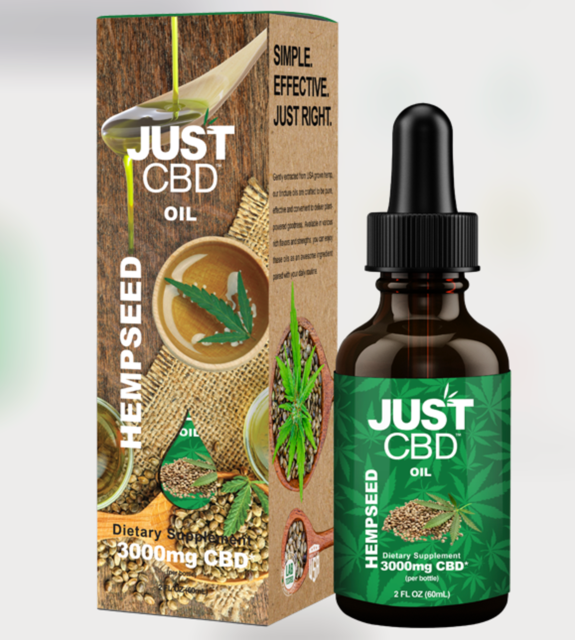 Just CBD Oil Tincture Hemp Seed | Oil Tincture | Formulated Wellness