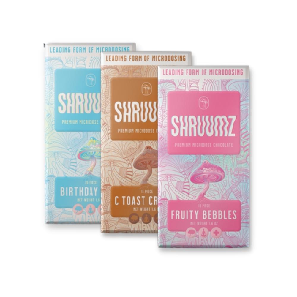 SHRUUMZ Microdose Chocolate Bar(10 Pack) | Formulated Wellness